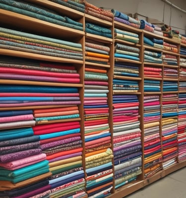 An artisan sewing a delicate button onto a bag in a softly lit workshop.