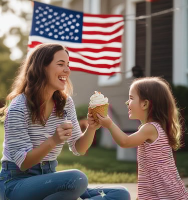 Team Maga volunteers handing out flyers in a bustling small town square.