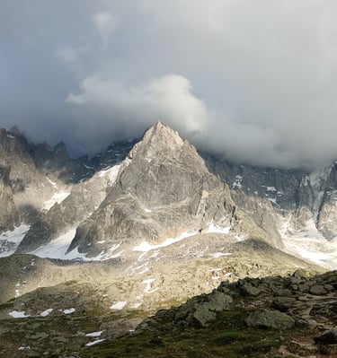 Escalada en roca en Chamonix, granito, Flammes de Pierre