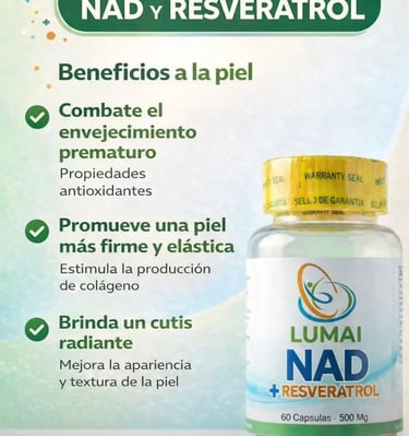 Los Beneficios del NAD y Resveratrol de LUMAI