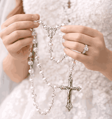 wedding bridal rosary beads