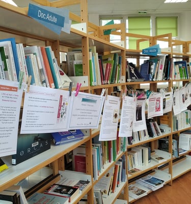 Exposition textes médiathèque