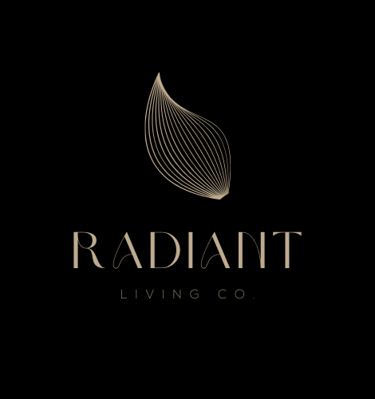 a logo for radiant living co