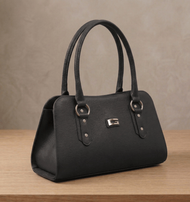 Cartera color negro pequeña para oficina