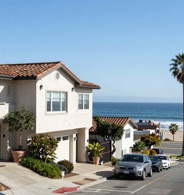 An open house event with visitors exploring a beautifully staged living room.