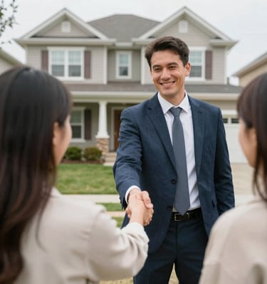 A detailed close-up of hands exchanging house keys symbolizing a successful sale.