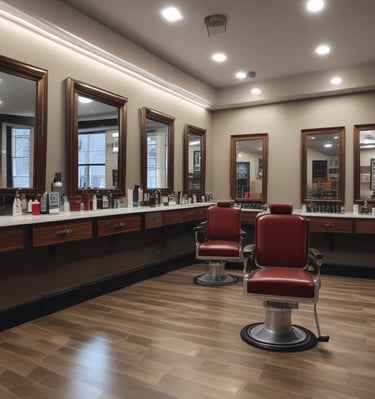Bright, modern retail store interior with sleek shelving and polished floors.