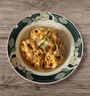 fetuccini al tono forno rosso