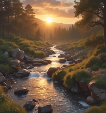 A serene massage room with soft lighting and calming decor.