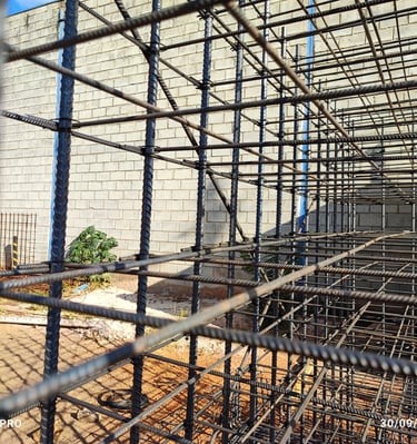 Base com fustes de suporte para Gás GLP