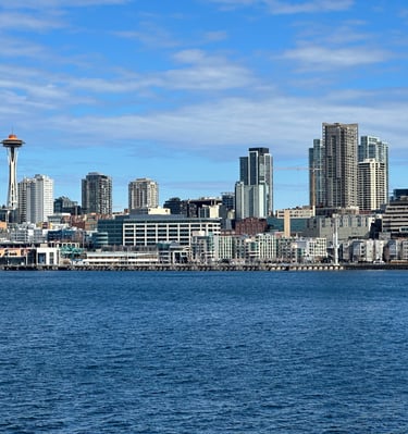 The Seattle skyline viewed from the waterfront