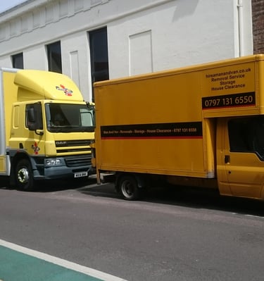 Luton box van fully loaded for removals prior to setting off to Liverpool