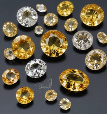 A collection of polished, translucent stones or beads with a glossy surface, arranged on a textured white surface. The stones display a rich, golden-amber hue with subtle gradients, creating a smooth and reflective appearance.