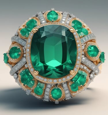 A close-up view of a sparkling jewelry piece placed on a softly textured fabric surface. The jewelry appears to be encrusted with small, shiny gemstones and has a luxurious, elegant appearance.