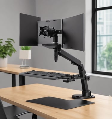 A cozy workspace featuring a laptop, coffee cup, and shopping notes.