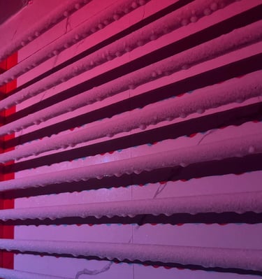 frozen pipes in a cold room