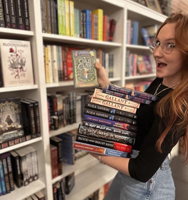 Kandelyne stock the shelves of Marigolds Bookstore