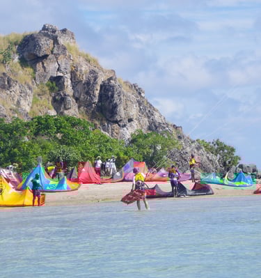 kitesurfing school mauritius downwind event