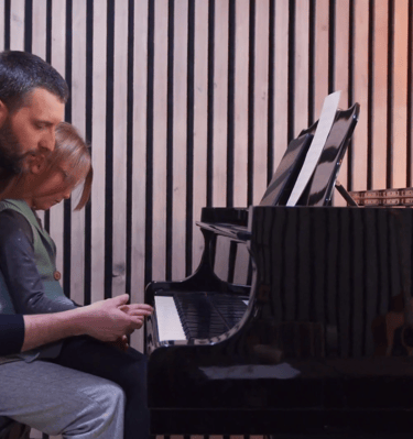 Hound Dog News for Kids S1 E1 Everyday hero Dad teaching Daughter how to play piano