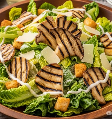 Caesar-Style Oyster Mushroom Salad