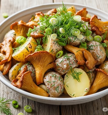 Cold Potato & Oyster Mushroom Salad