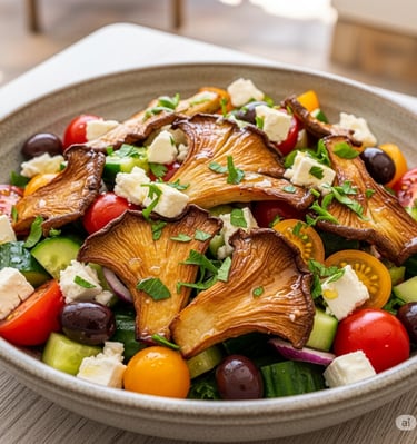 Mediterranean Oyster Mushroom Salad