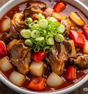 Oyster Mushroom Hot Garlic Gravy