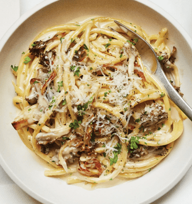 Oyster Mushroom Sauce Pasta