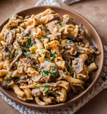Oyster Mushroom Stroganoff
