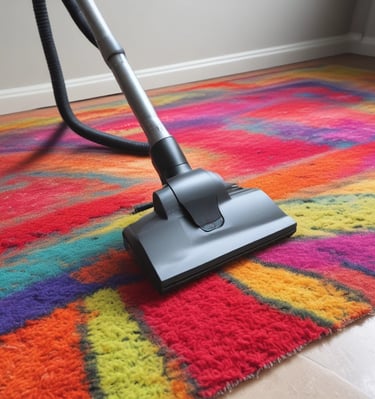 Two window cleaners are suspended by ropes, working on cleaning the glass windows of a tall building. Each cleaner is equipped with tools and a bucket, skillfully moving along the facade with safety harnesses. The building features reflective blue-tinted glass panels, creating a striking geometric pattern.