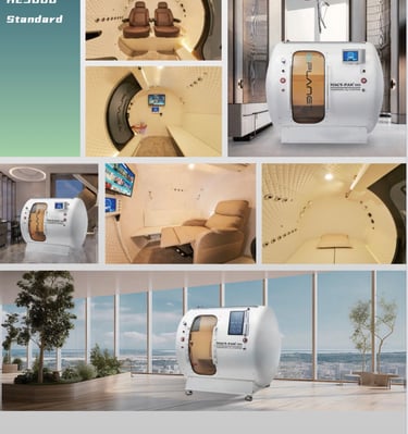 Cámaras hiperbáricas collage deferentes modelos ambientes