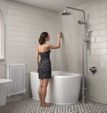 An old, rusted piece of industrial machinery is situated outdoors, surrounded by trees and natural vegetation. The machinery is cylindrical with a large, vertical exhaust pipe on top and a circular wheel on one side. It appears to be a steam boiler or similar equipment from the past. On the ground nearby, a rusty axle with two wheels lies in the dirt, partially covered by shadows.