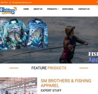 a website page for a fishing store