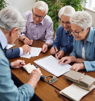 A modern building facade with large glass windows, prominently displaying signage for a medical center in bold blue and red colors against a sleek grey exterior.