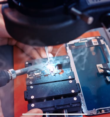 a person is working on a laptop computer