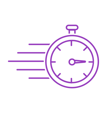 Horloge rapide en violet