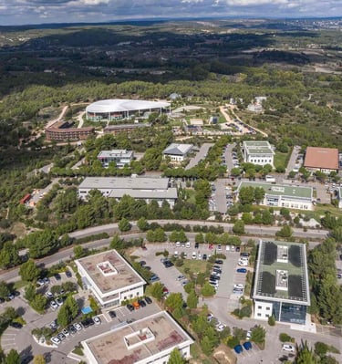 photo aérienne zone de travail