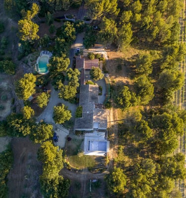 photo aérienne maison