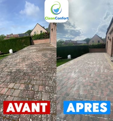 avant après nettoyage terrasse