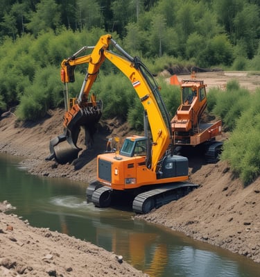 A team of professionals collaborating on a construction project.