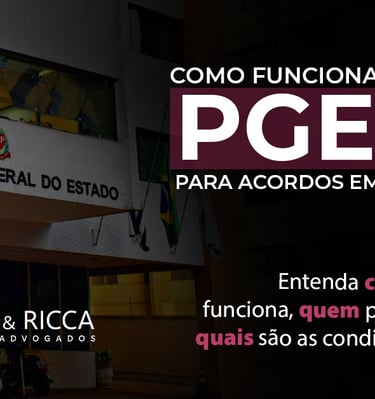 Arte sobre edital da PGE-SP