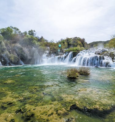 waterfall in the krka national park