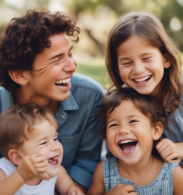 A vibrant family reunion photo capturing joyful moments.