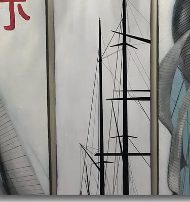 Iris Devote LITTARDI © - "Red / Rouge" 2019 - huile sur toile - 110x105cm