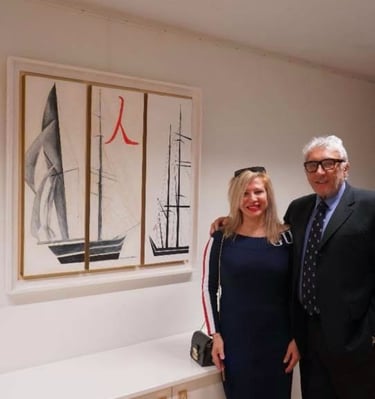 Iris Devote LITTARDI - Exposition avec le Directeur General du Yacht Club Monaco Bernard d Alessandri