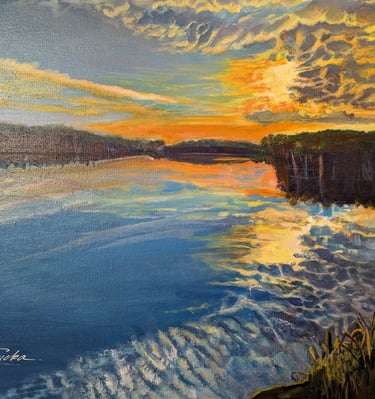 Sunset on the Hudson, Julia Krovicka