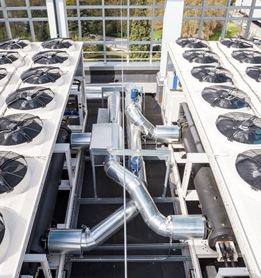 Central de condensadores de planta de Refrigeración.