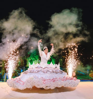 a woman in a white dress and a man in a white dress, Alter do Chão, Pará, Brazi