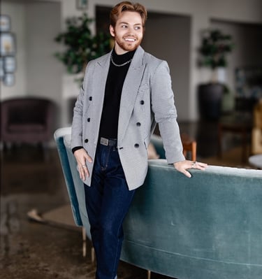 a man in a suit and a suit jacket