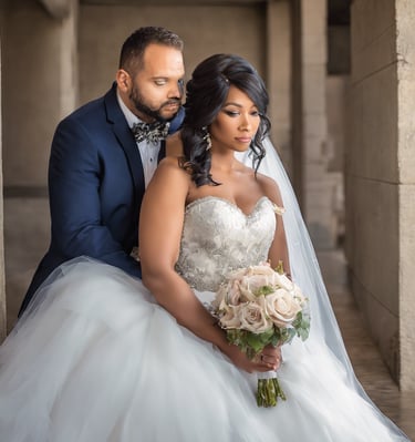 woman with white powder on face